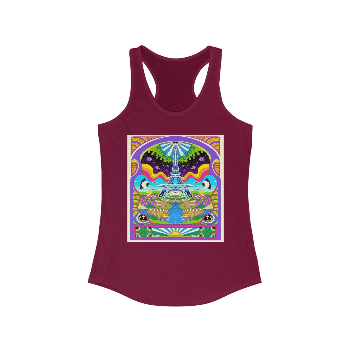 Trippy Paris - Women's Racerback Tank Top