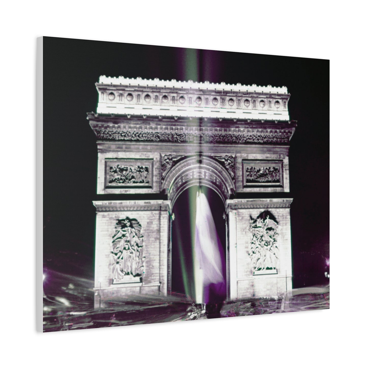 Arc De Triomphe Time-lapse, Circa Mid 1960s - Matte Canvas, Stretched, 1.25"