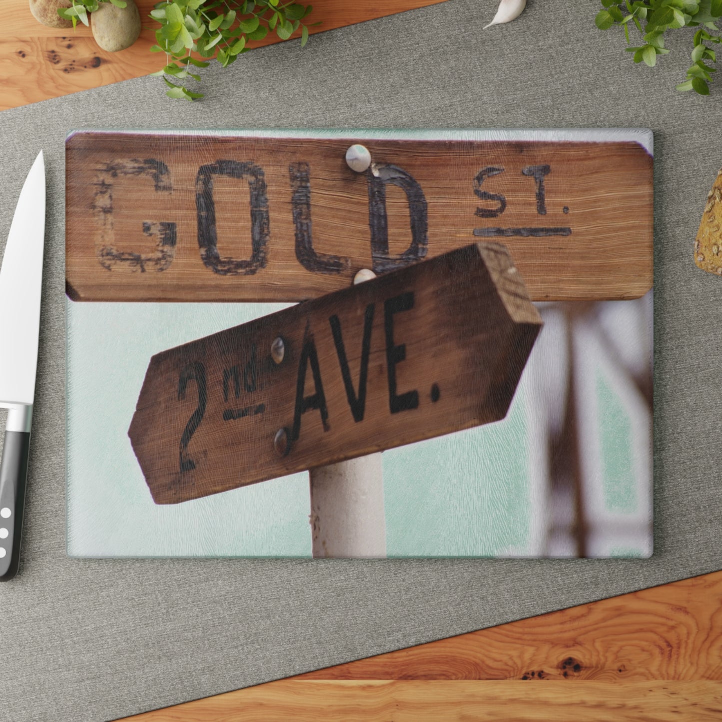 Go This Way - Glass Cutting Board