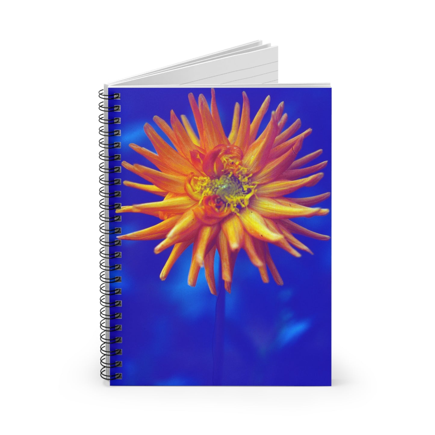 Retro Dahlia - Spiral Notebook - Ruled Line