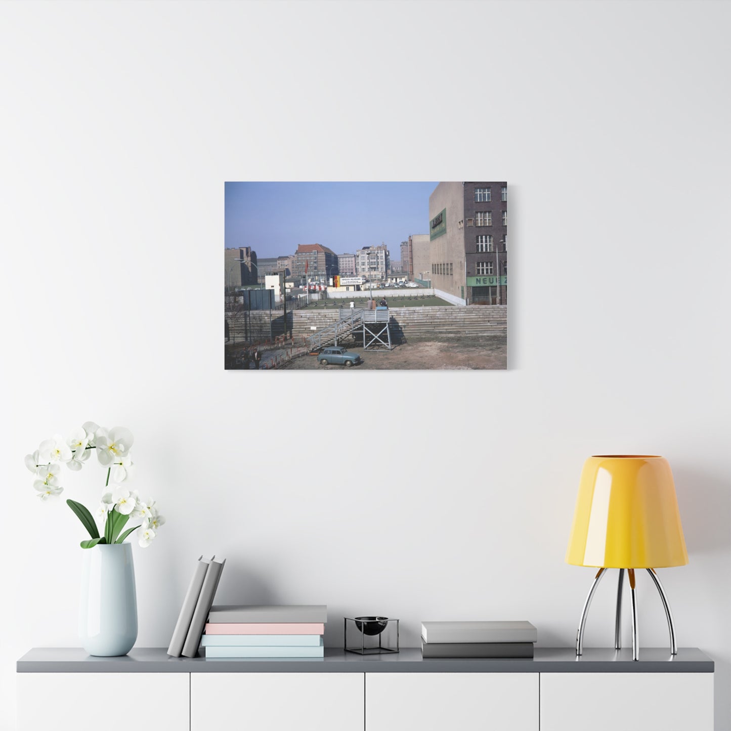 Checkpoint Charlie, Berlin, Germany, 1969 - Matte Canvas, Stretched, 1.25 in