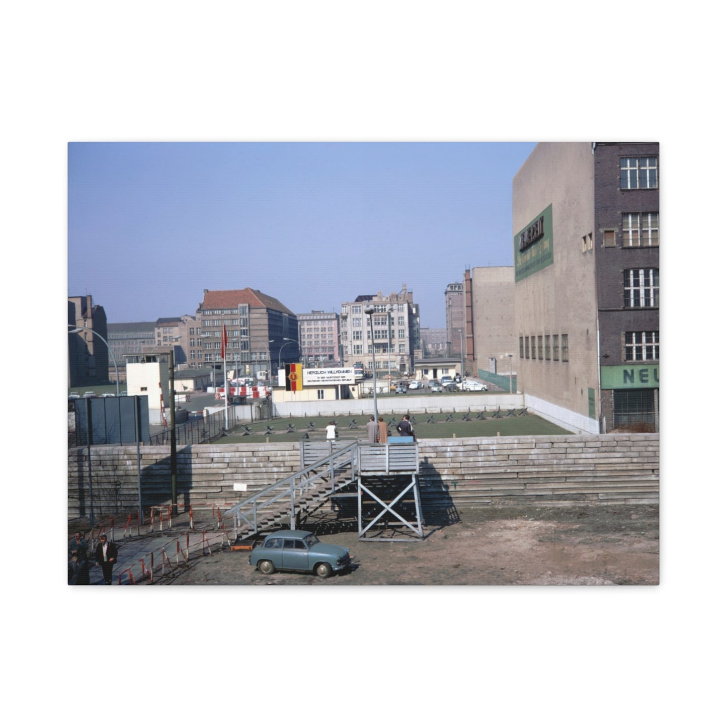 Checkpoint Charlie, Berlin, Germany, 1969 - Matte Canvas, Stretched, 1.25 in