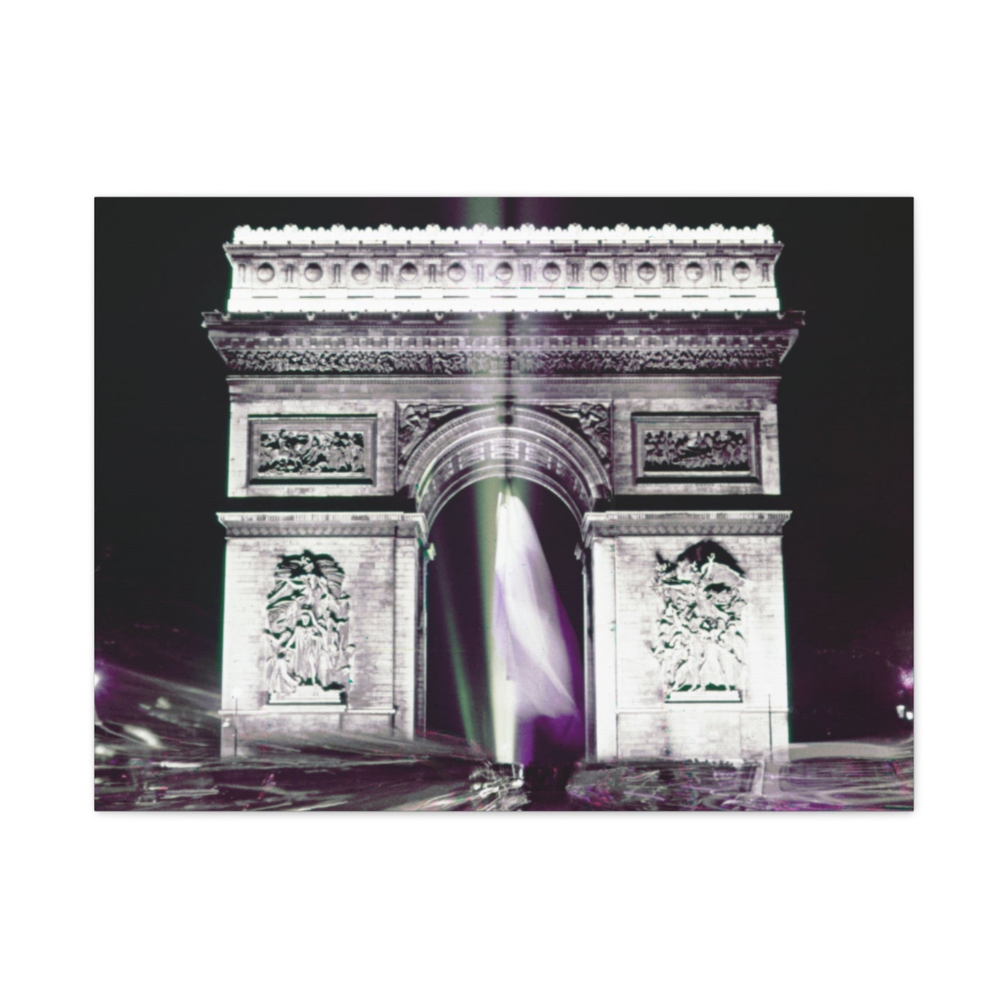 Arc De Triomphe Time-lapse, Circa Mid 1960s - Matte Canvas, Stretched, 1.25"