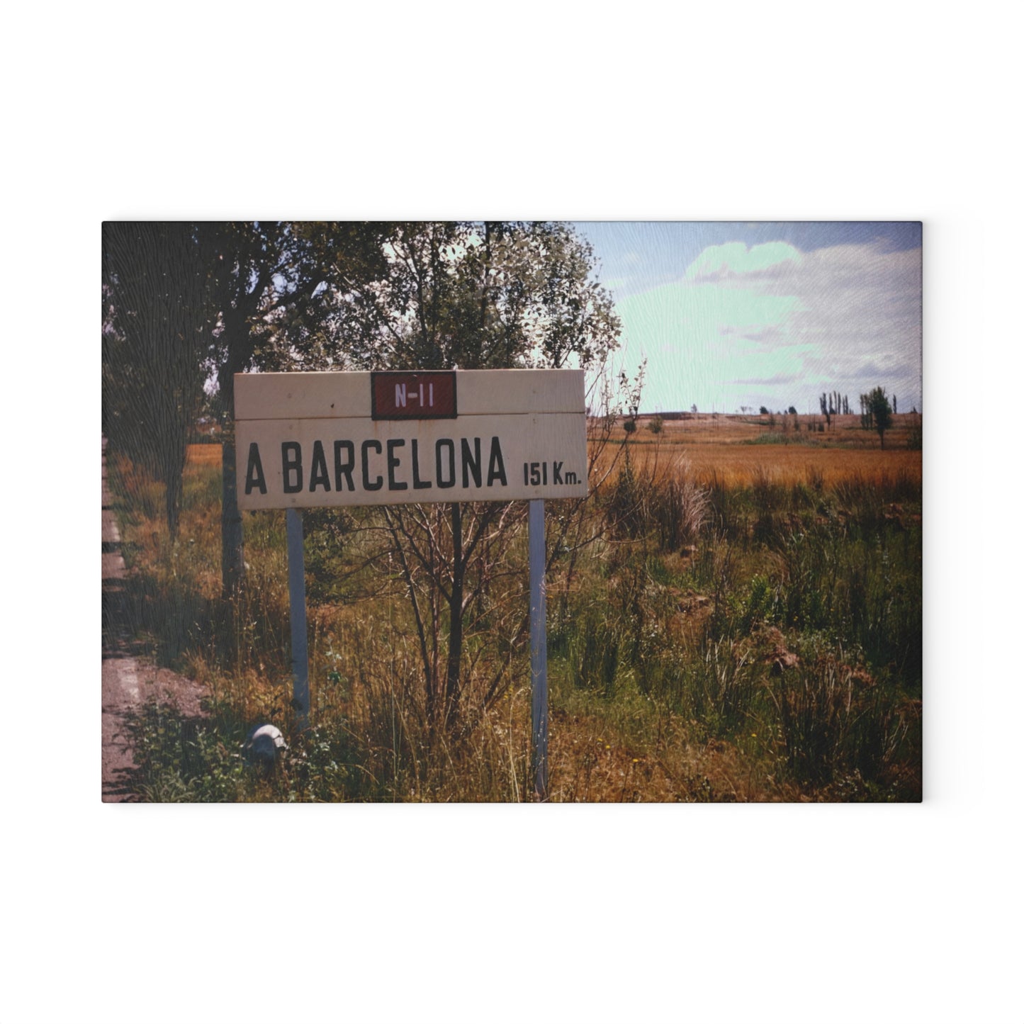 Barcelona 151Km - Glass Cutting Board