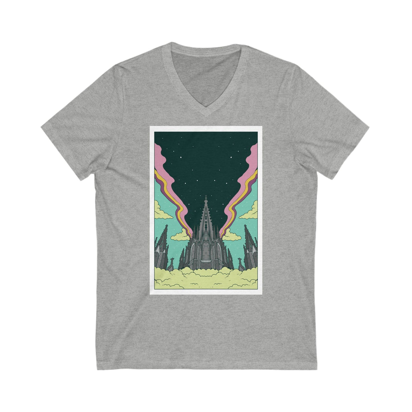 Trippy Barcelona - Unixex V-Neck Tee