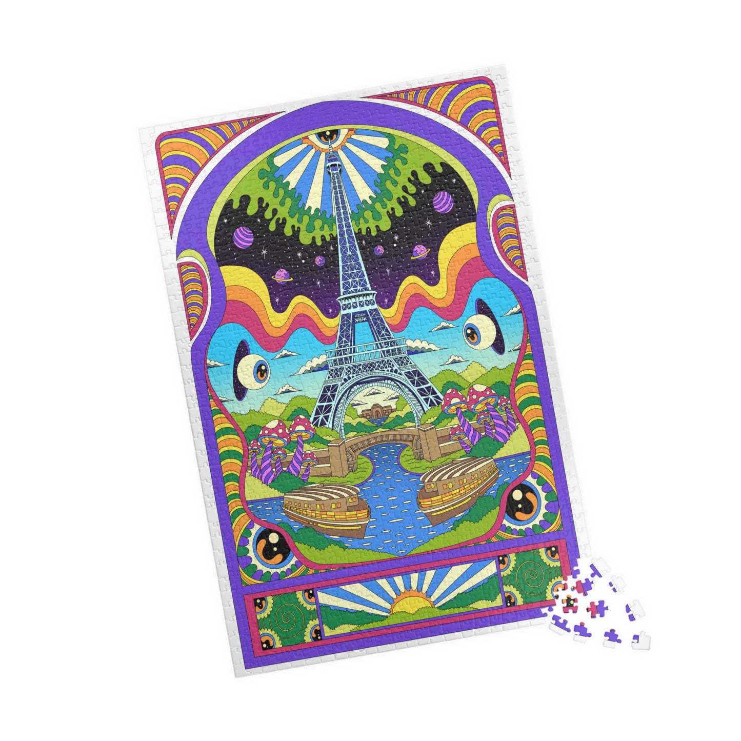 Trippy Paris - Limited Edition, Retro Inspired, Jigsaw Puzzle