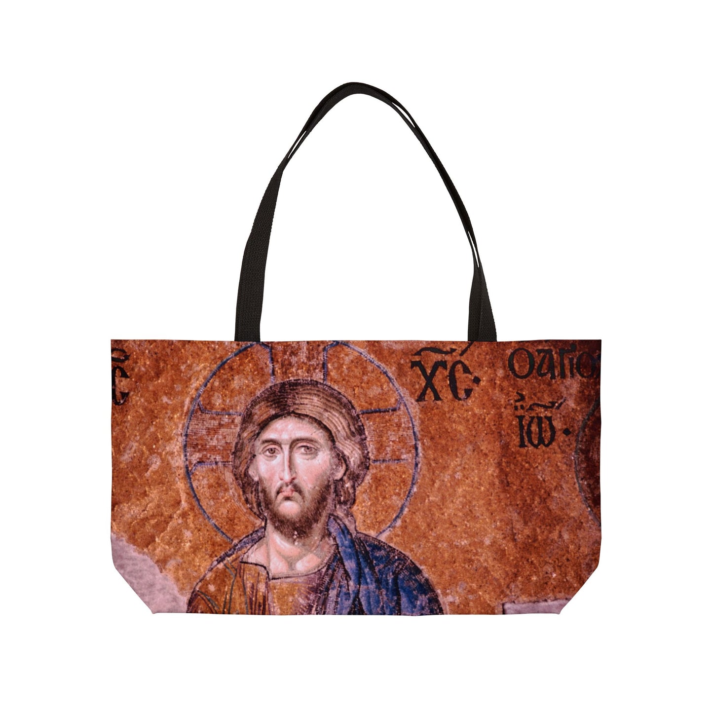 Christ Pantocrator - Hagia Sophia's Deësis mosaic, Sultanahmet, Istanbul, Turkey, 1963 - Weekender Tote Bag