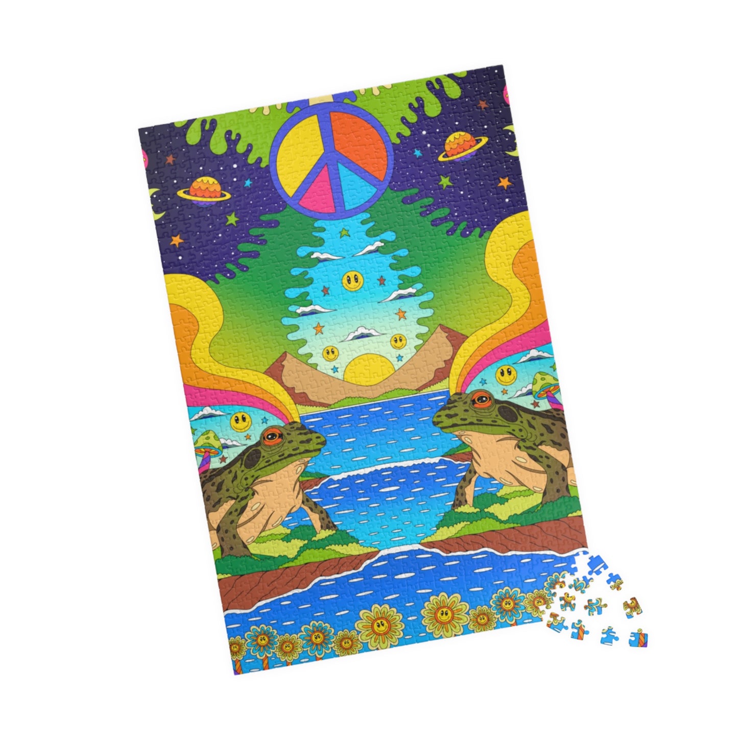 Peace Frog - Limited Edition, Retro Inspired, Jigsaw Puzzle