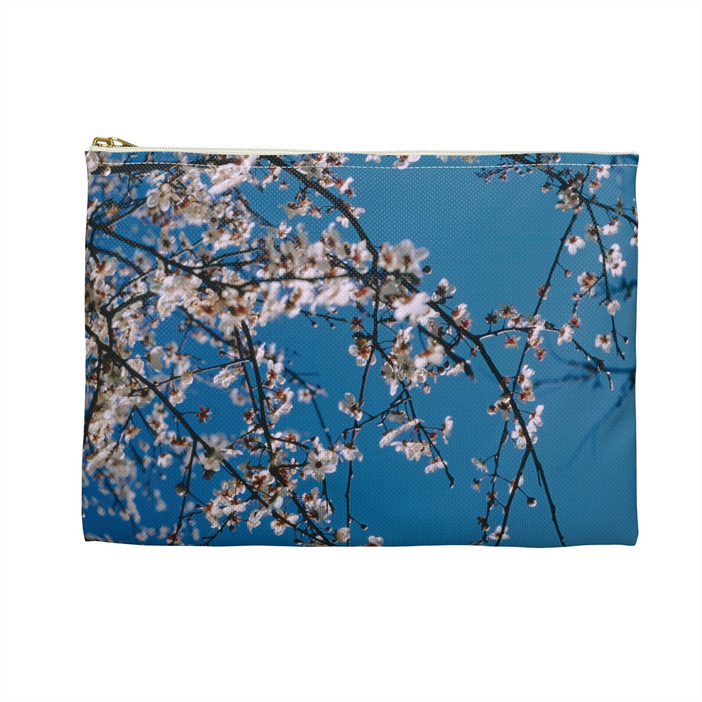 Cherry Blossoms in Blue - Makeup Pouch