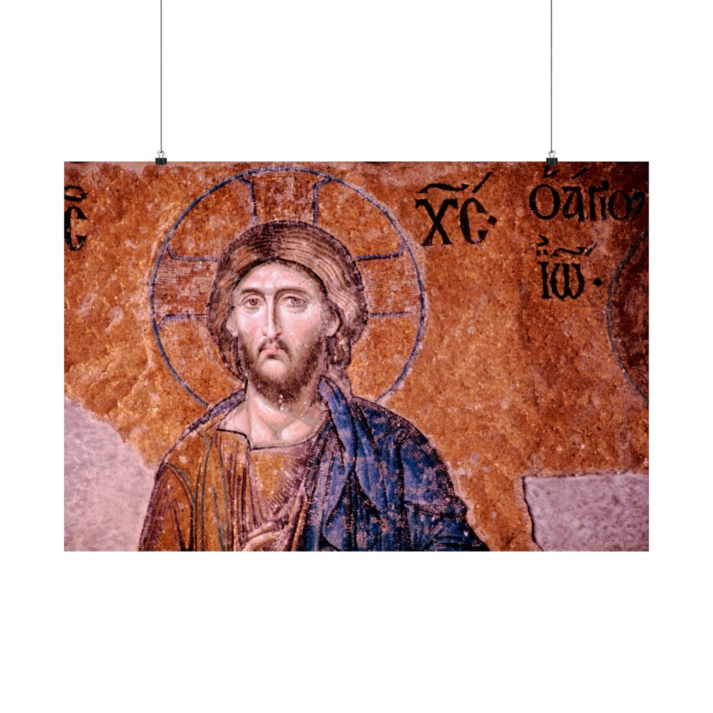 Christ Pantocrator - Hagia Sophia's Deësis mosaic, Sultanahmet, Istanbul, Turkey, 1963 - Matte Horizontal Posters