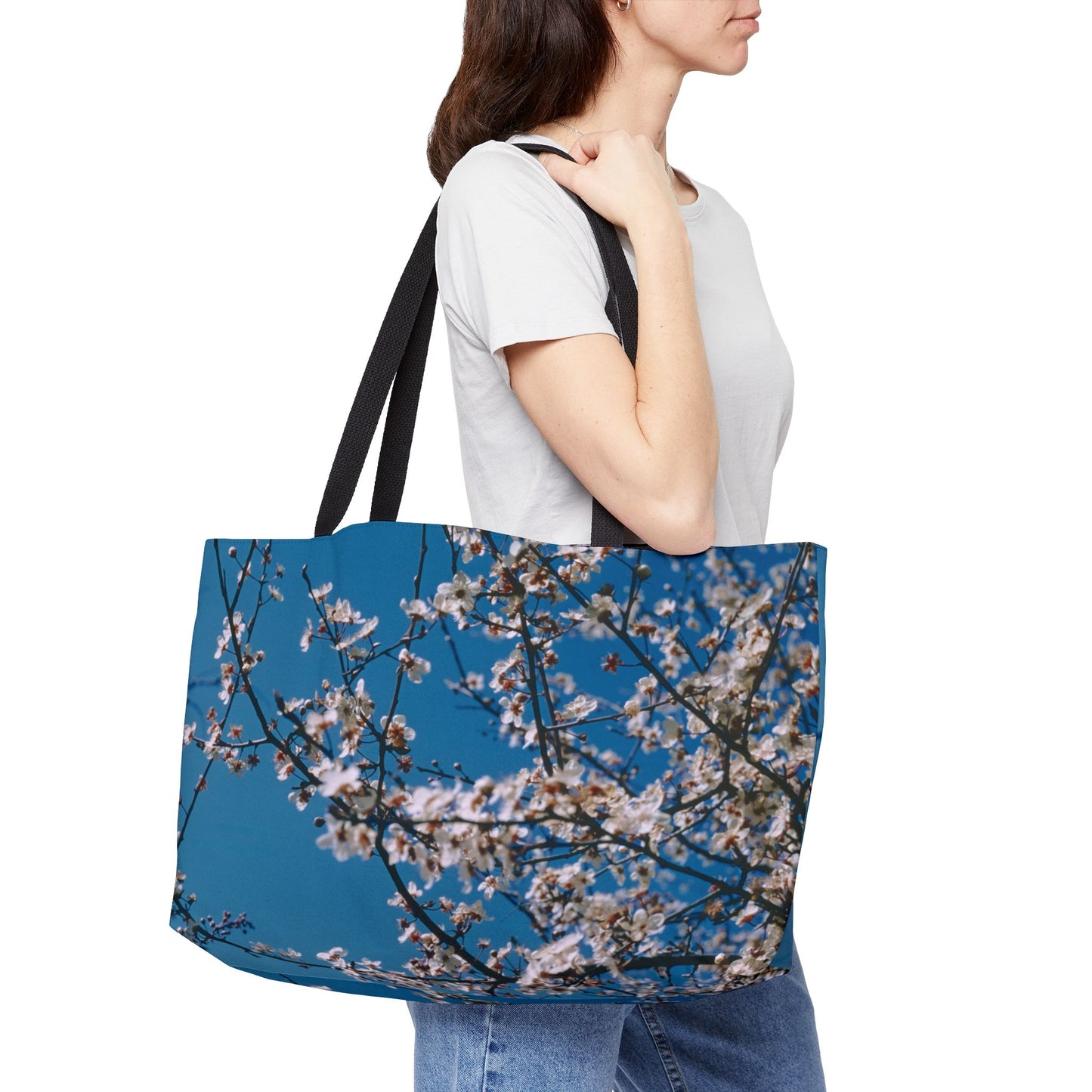 Cherry Blossoms in Blue - Weekender Tote Bag