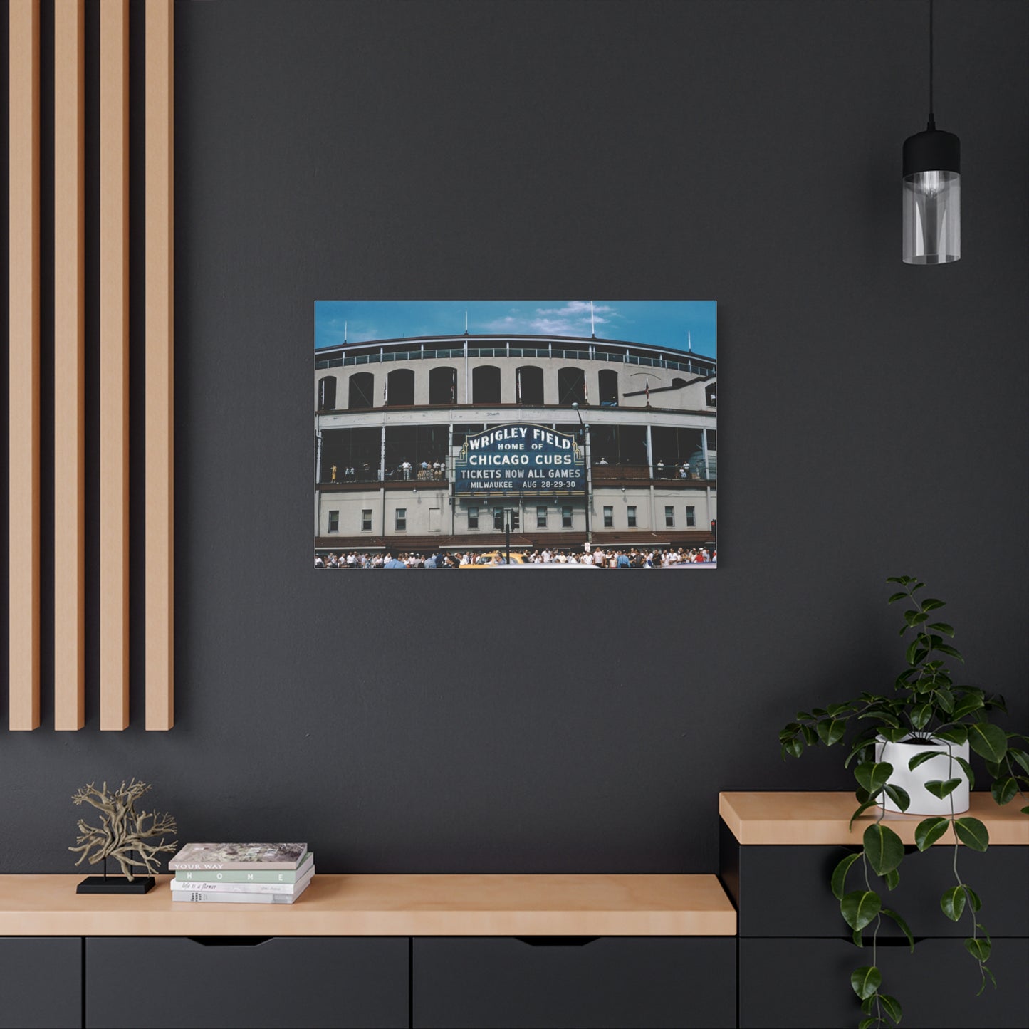 Wrigley Field, Home Of Chicago Cubs, August, 1959 - Matte Canvas, Stretched, 1.25 in