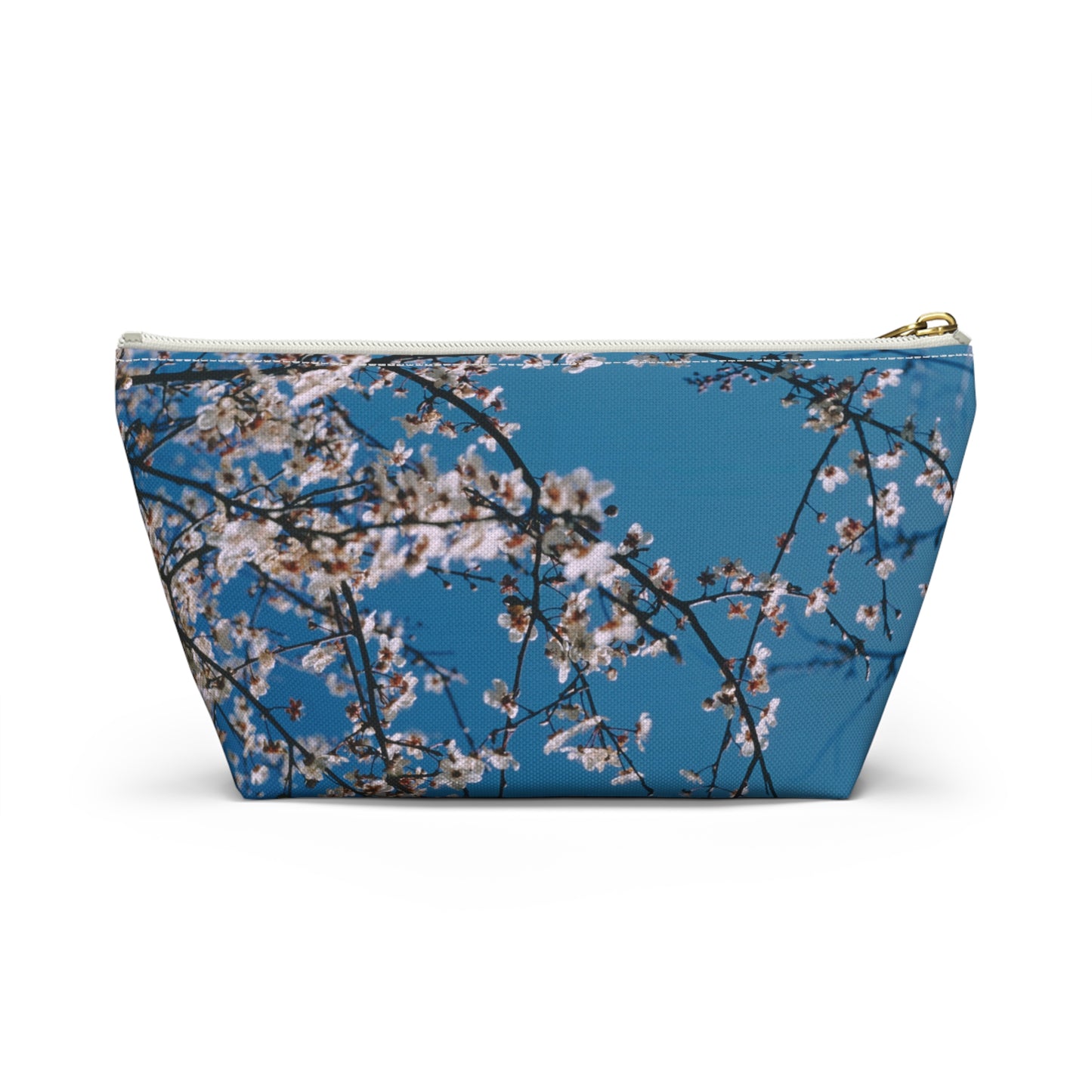 Cherry Blossoms in Blue - Stand-up accessory bag