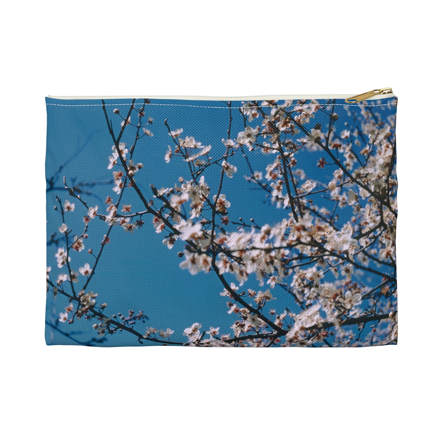 Cherry Blossoms in Blue - Makeup Pouch