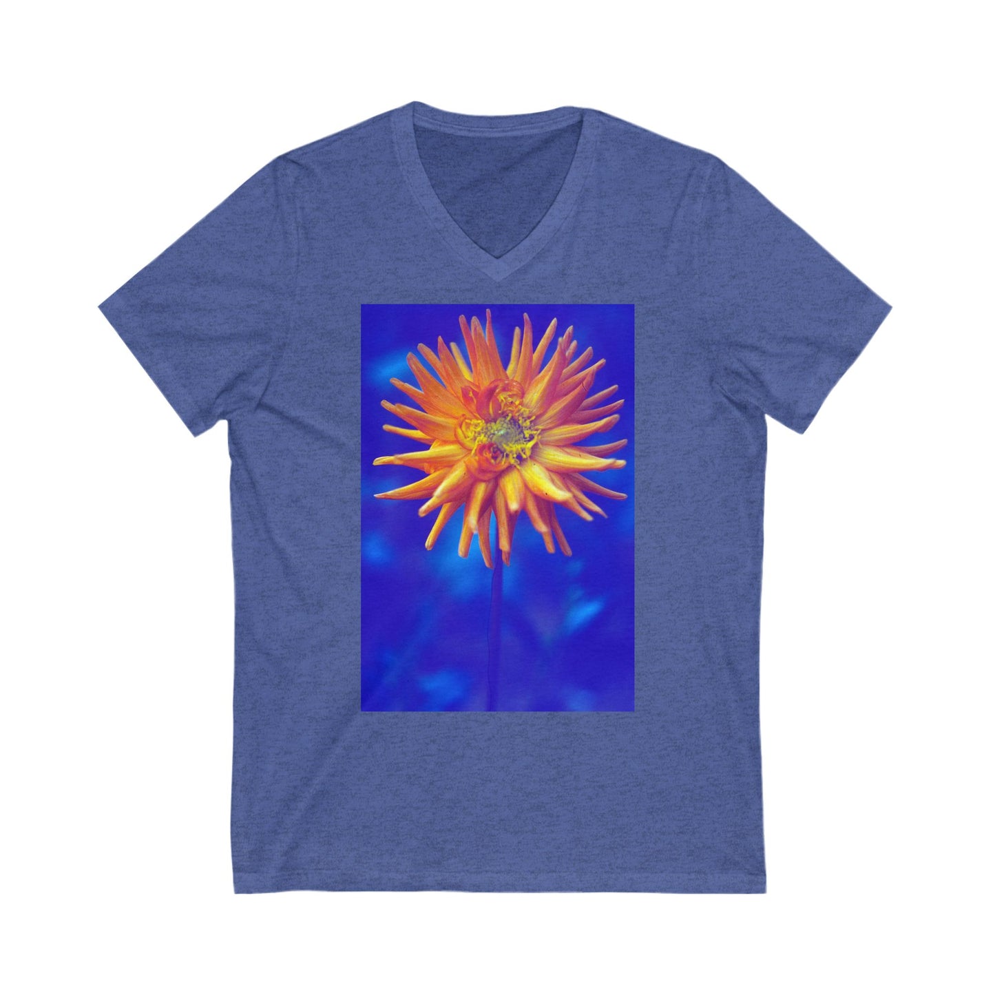 Retro Dahlia -Unisex V-Neck Tee