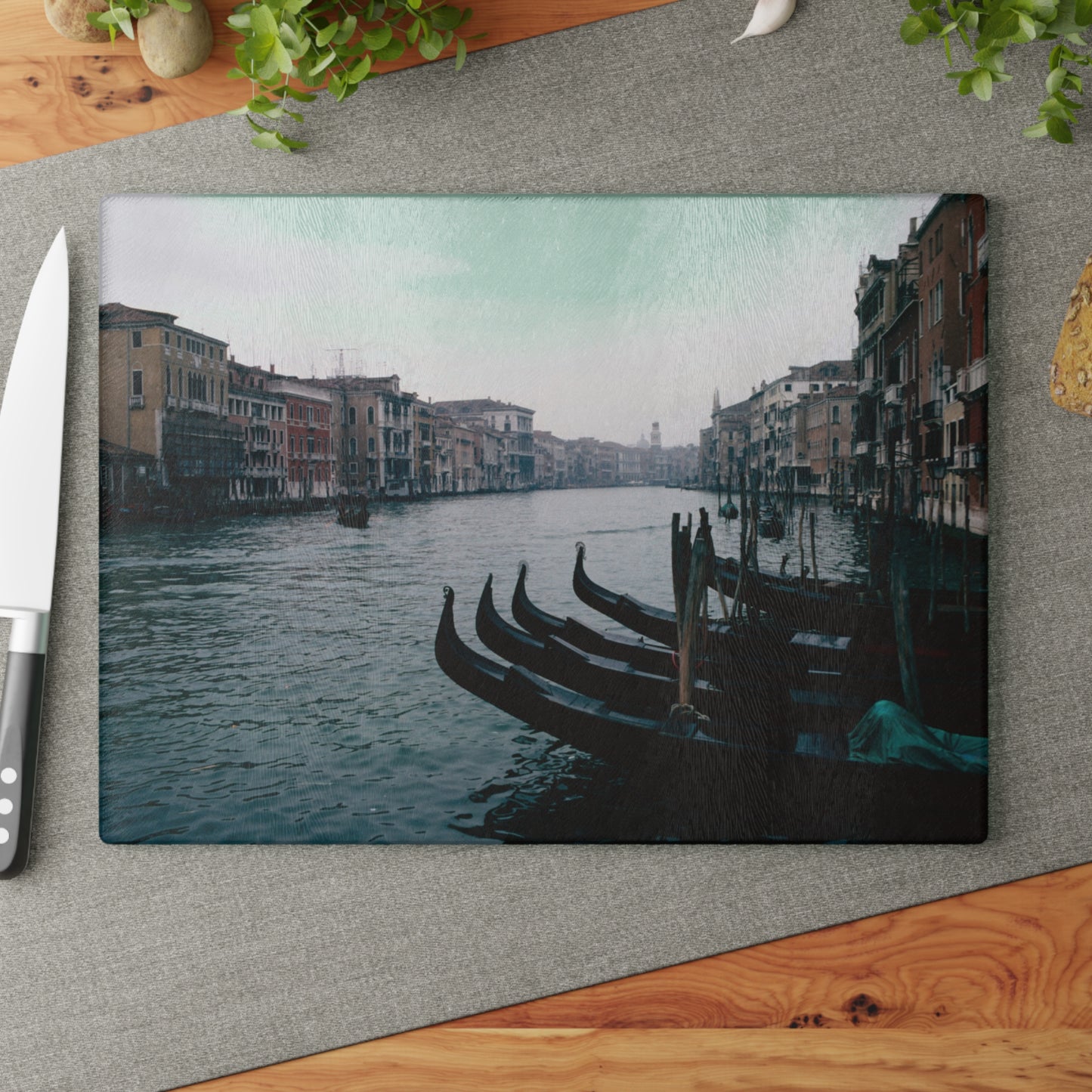 Venice, Italy, Grand Canal, 1976 - Glass Cutting Board