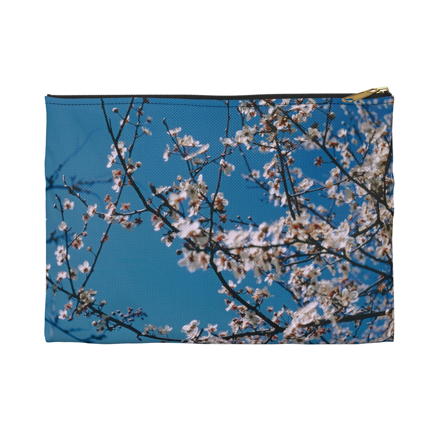 Cherry Blossoms in Blue - Makeup Pouch