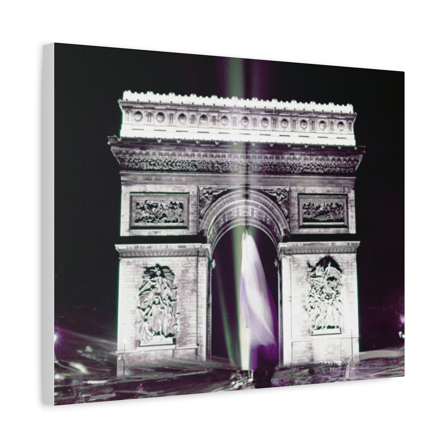 Arc De Triomphe Time-lapse, Circa Mid 1960s - Matte Canvas, Stretched, 1.25"