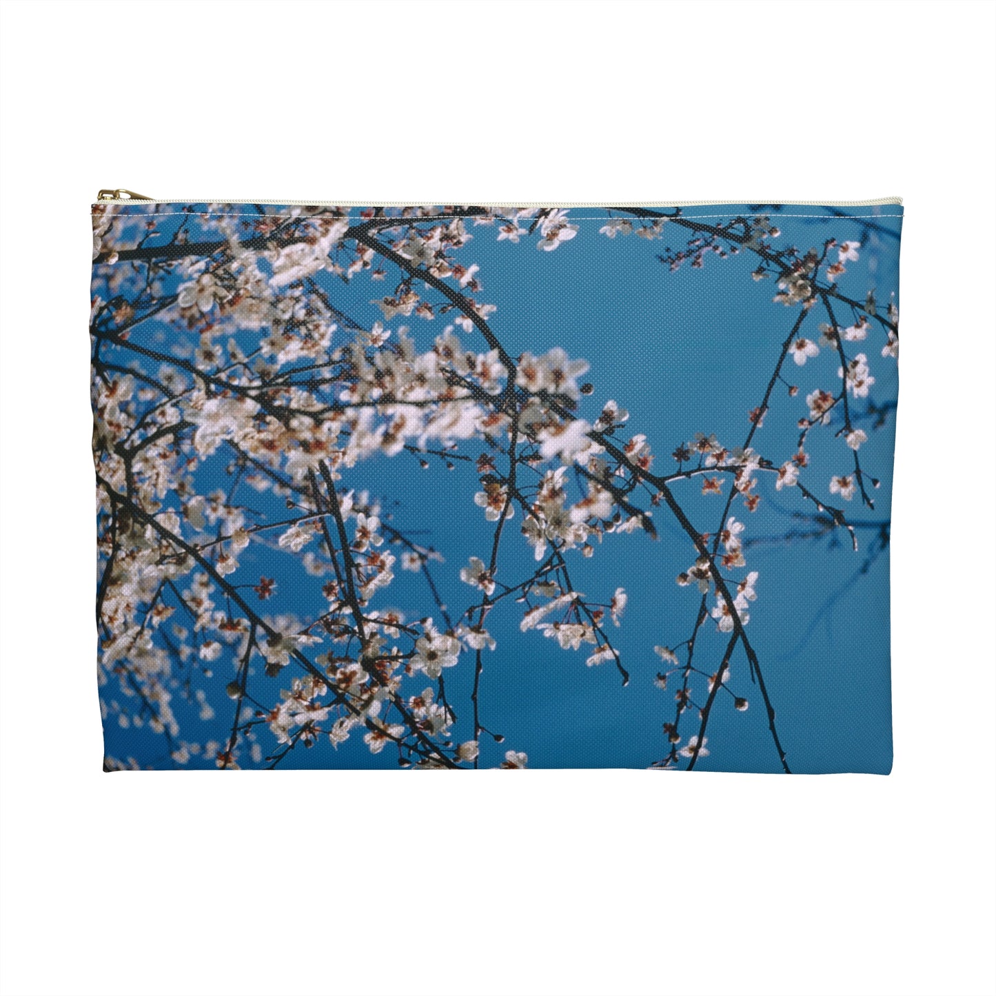 Cherry Blossoms in Blue - Makeup Pouch