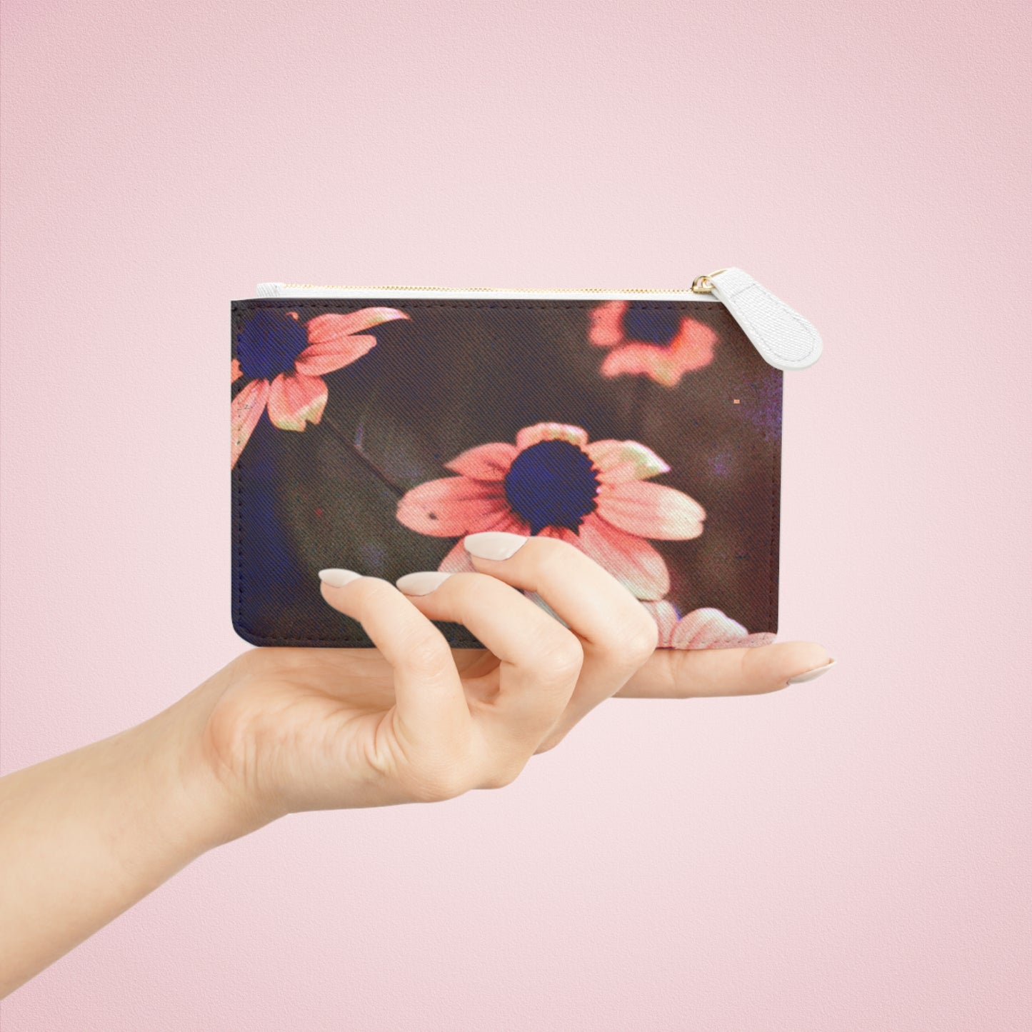 Pink Daisy at Dusk - Small Clutch