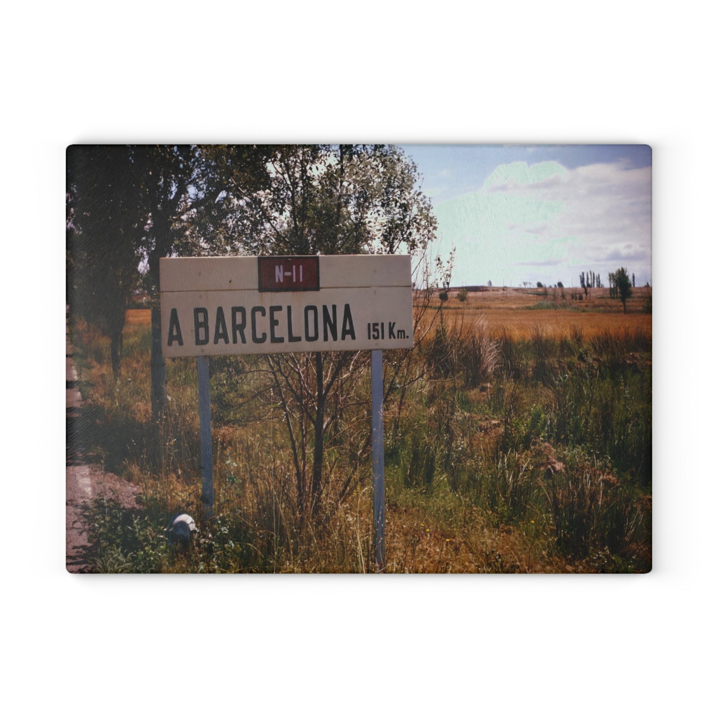 Barcelona 151Km - Glass Cutting Board