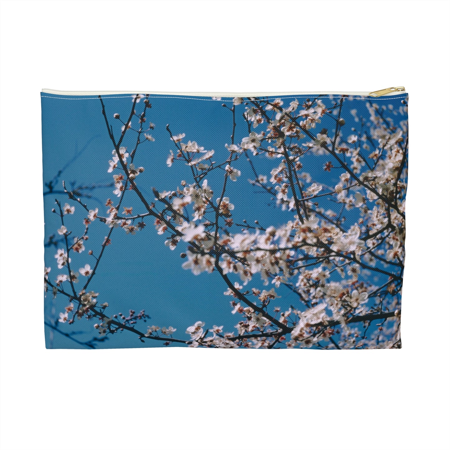 Cherry Blossoms in Blue - Makeup Pouch