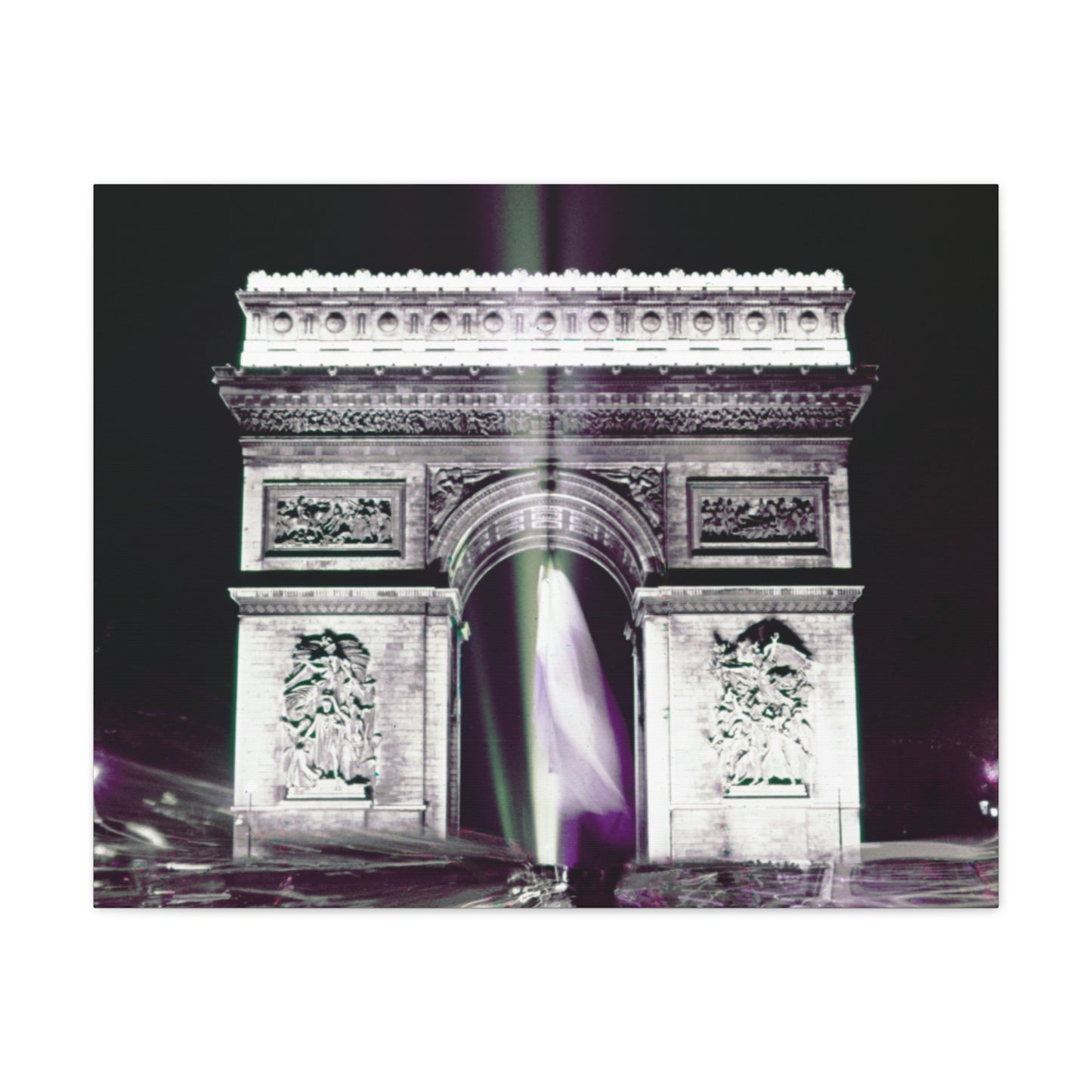 Arc De Triomphe Time-lapse, Circa Mid 1960s - Matte Canvas, Stretched, 1.25"