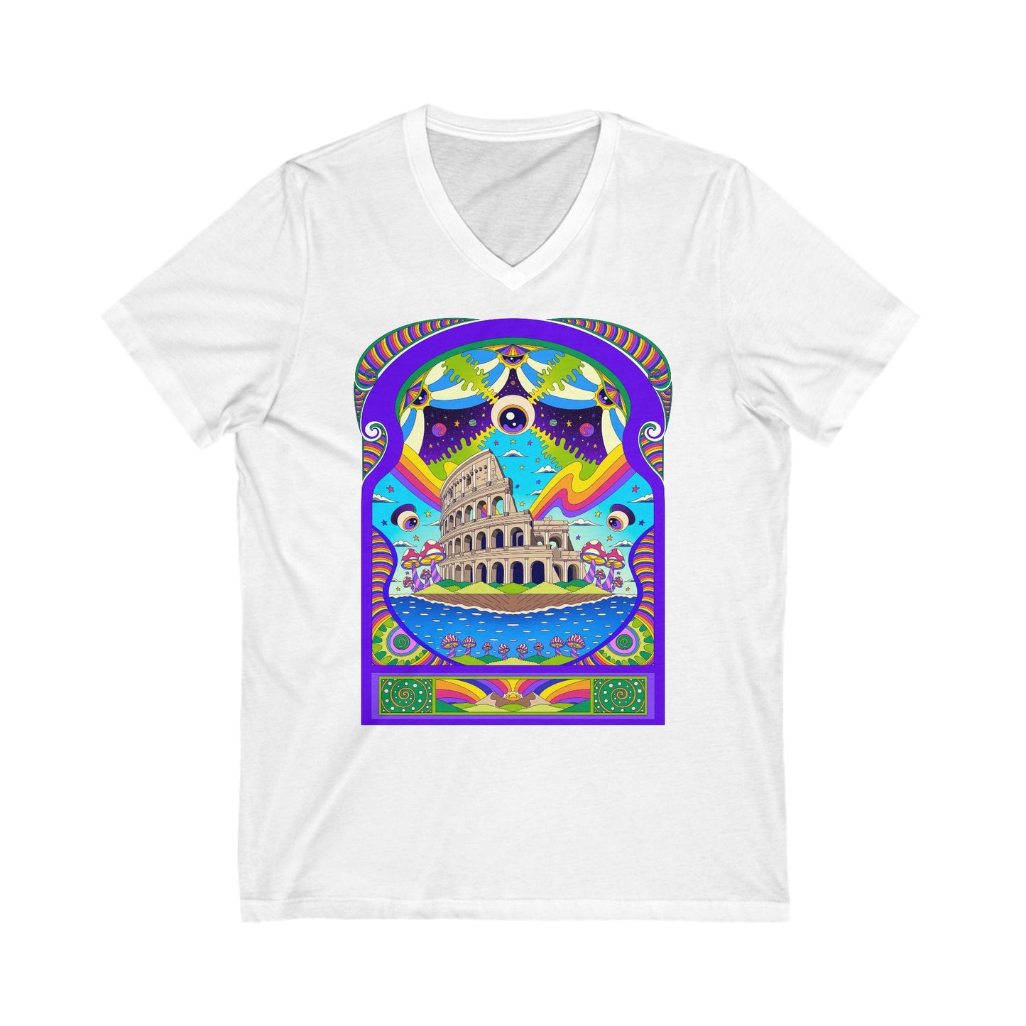 The Conscious Colosseum - Unisex Jersey Short Sleeve V-Neck Tee