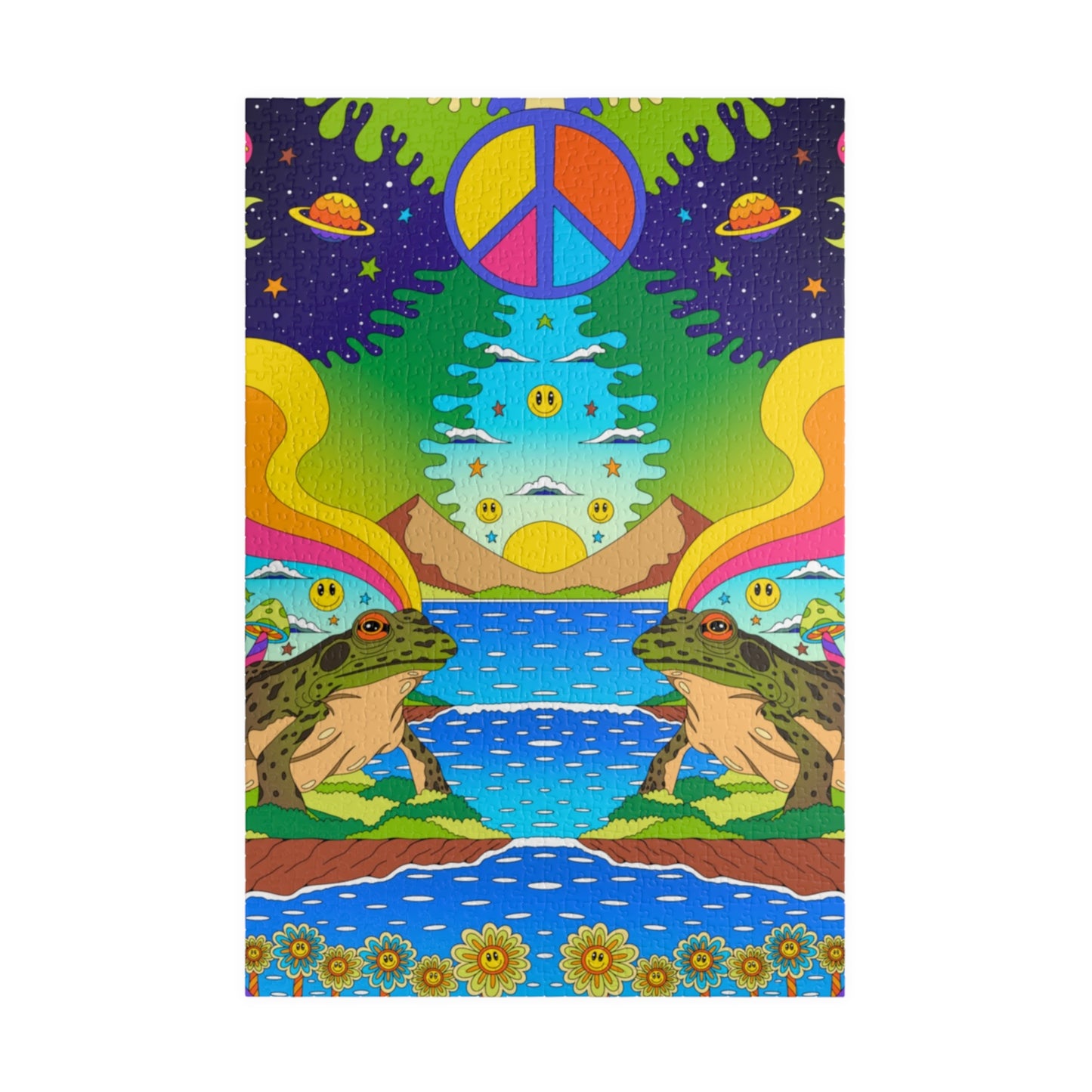 Peace Frog - Limited Edition, Retro Inspired, Jigsaw Puzzle