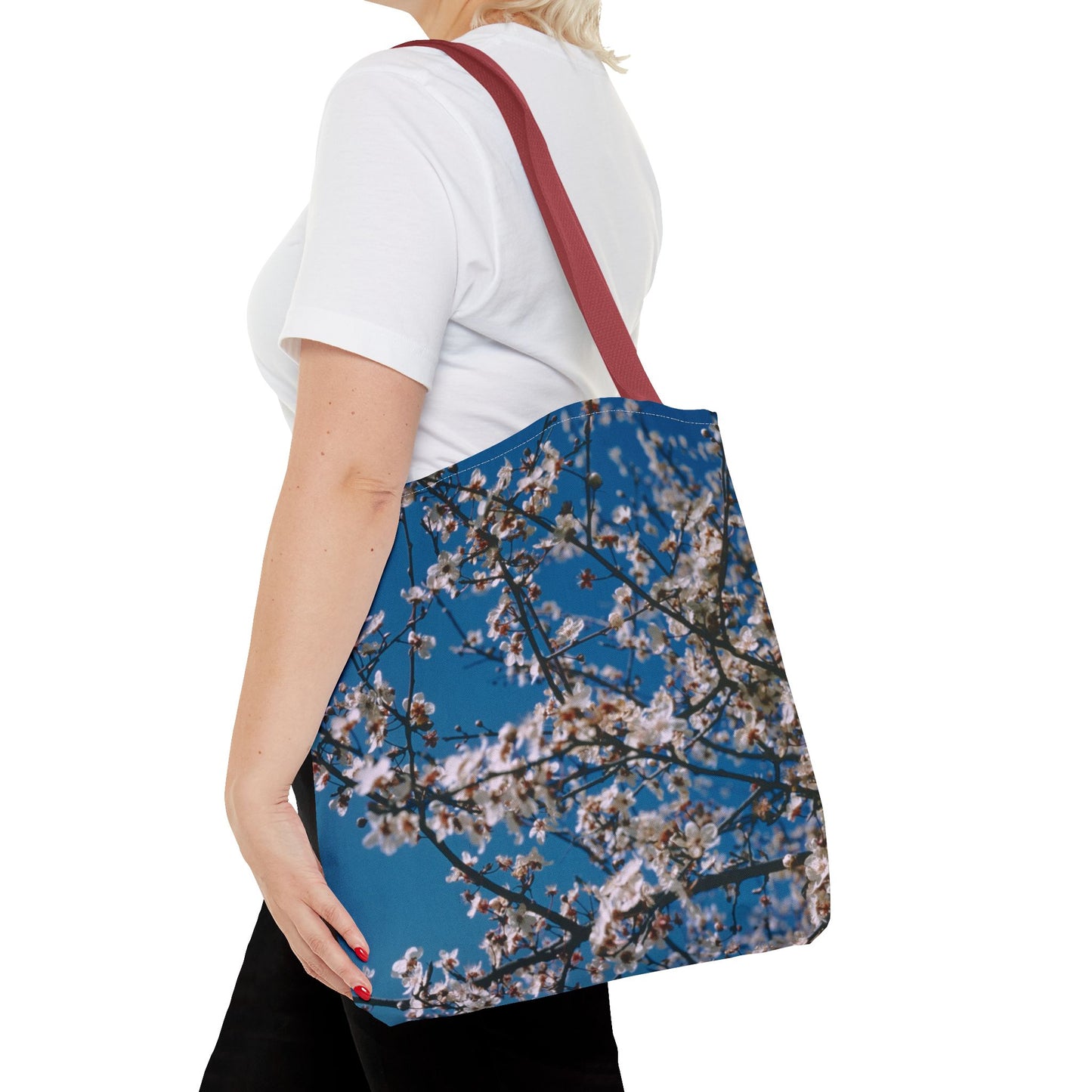 Cherry Blossoms in Blue - Tote Bag