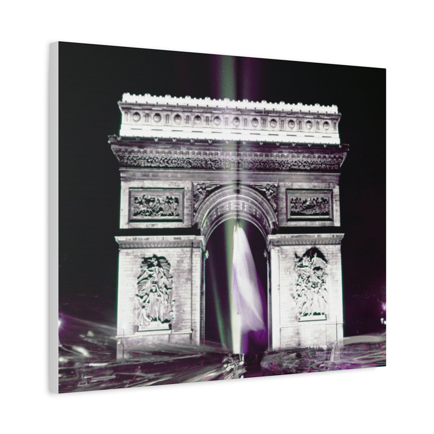 Arc De Triomphe Time-lapse, Circa Mid 1960s - Matte Canvas, Stretched, 1.25"