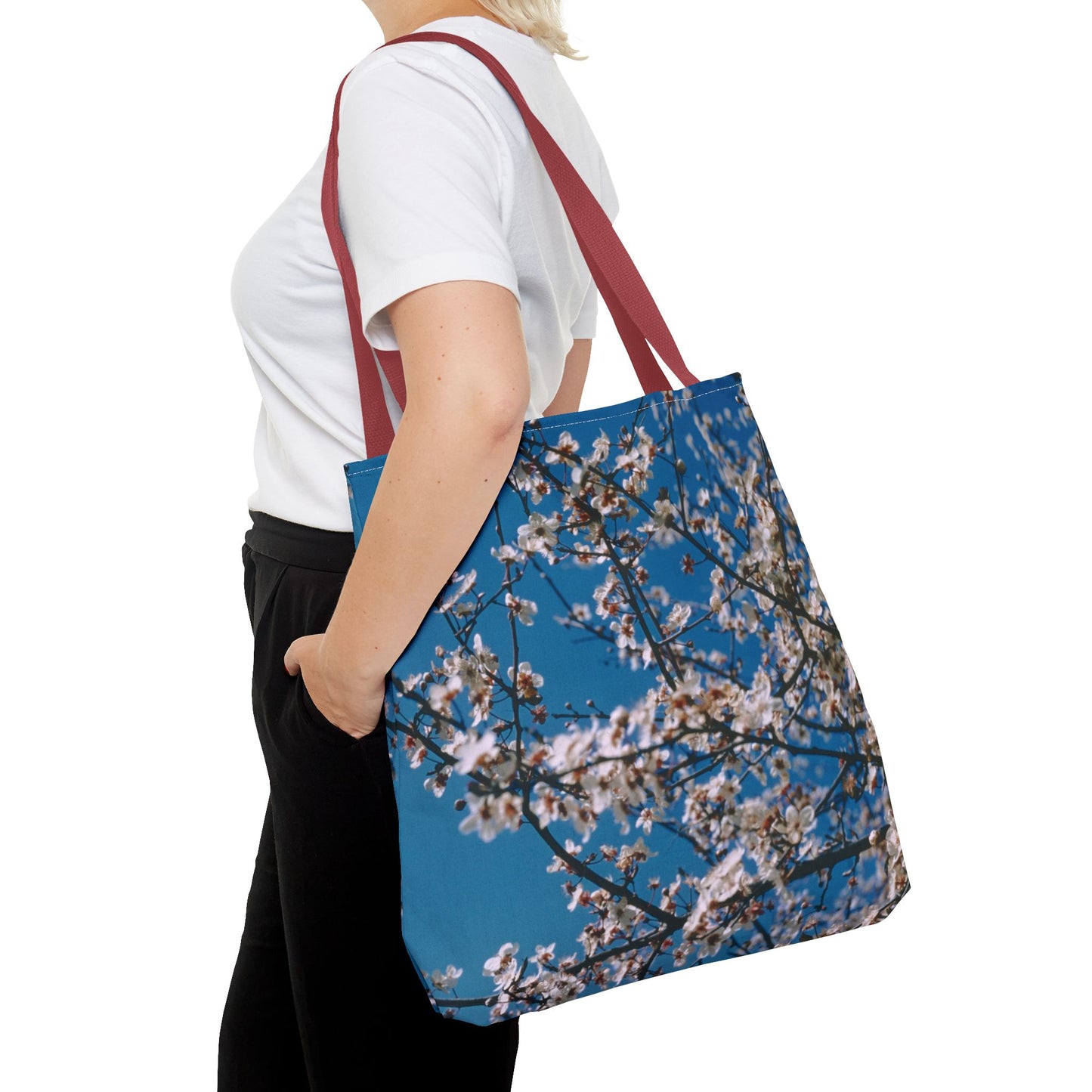 Cherry Blossoms in Blue - Tote Bag