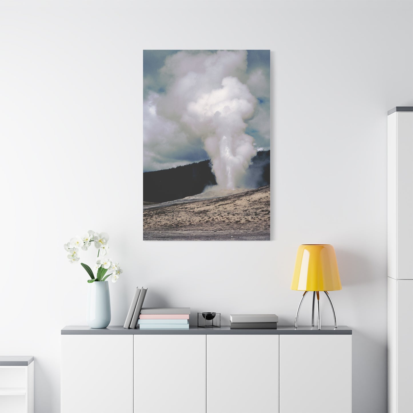 Old Faithful, Yellowstone National Park, 1969 - Matte Canvas, Stretched, 1.25 in