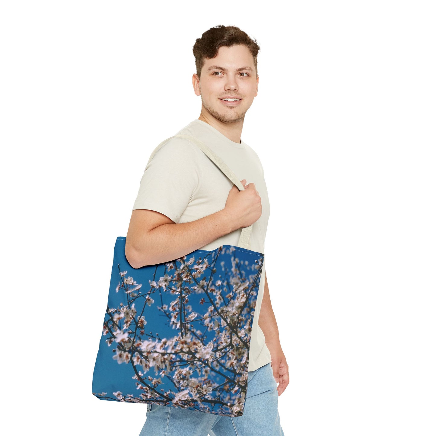 Cherry Blossoms in Blue - Tote Bag