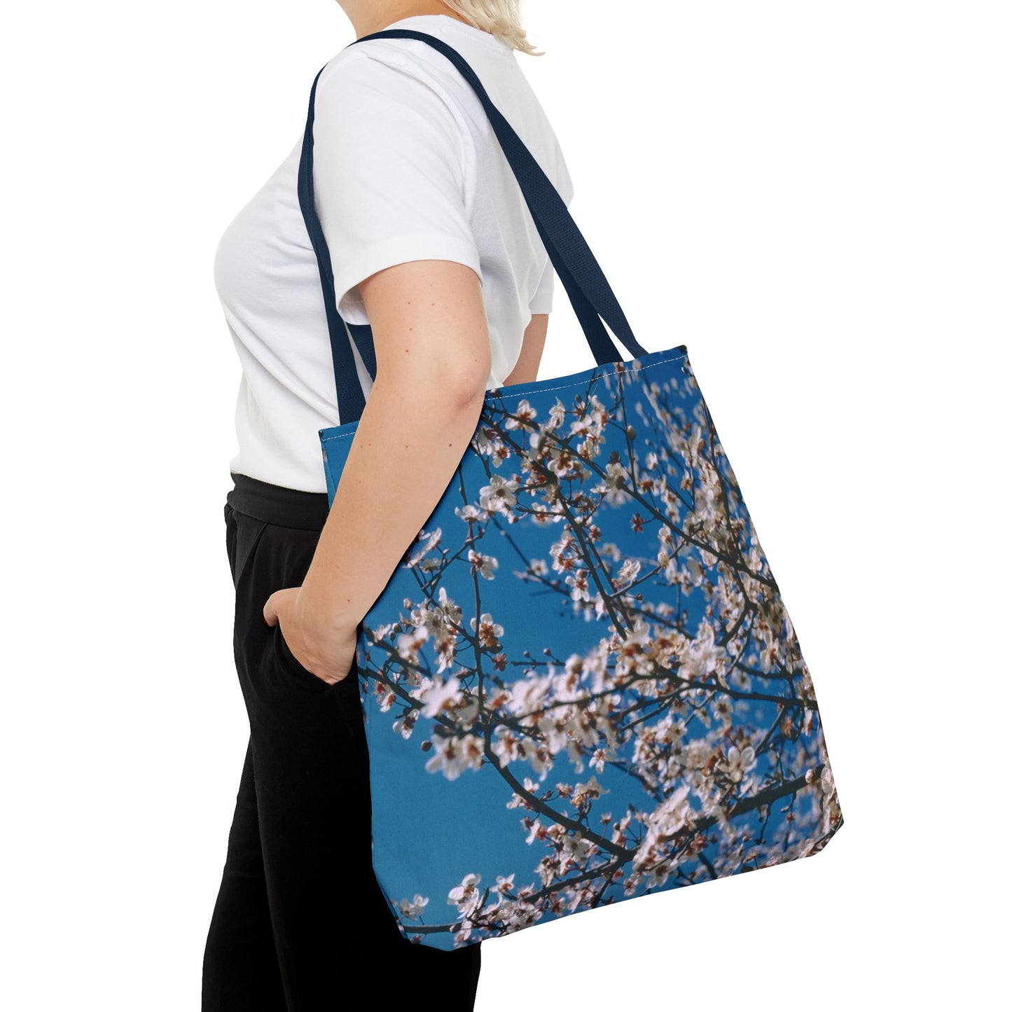 Cherry Blossoms in Blue - Tote Bag