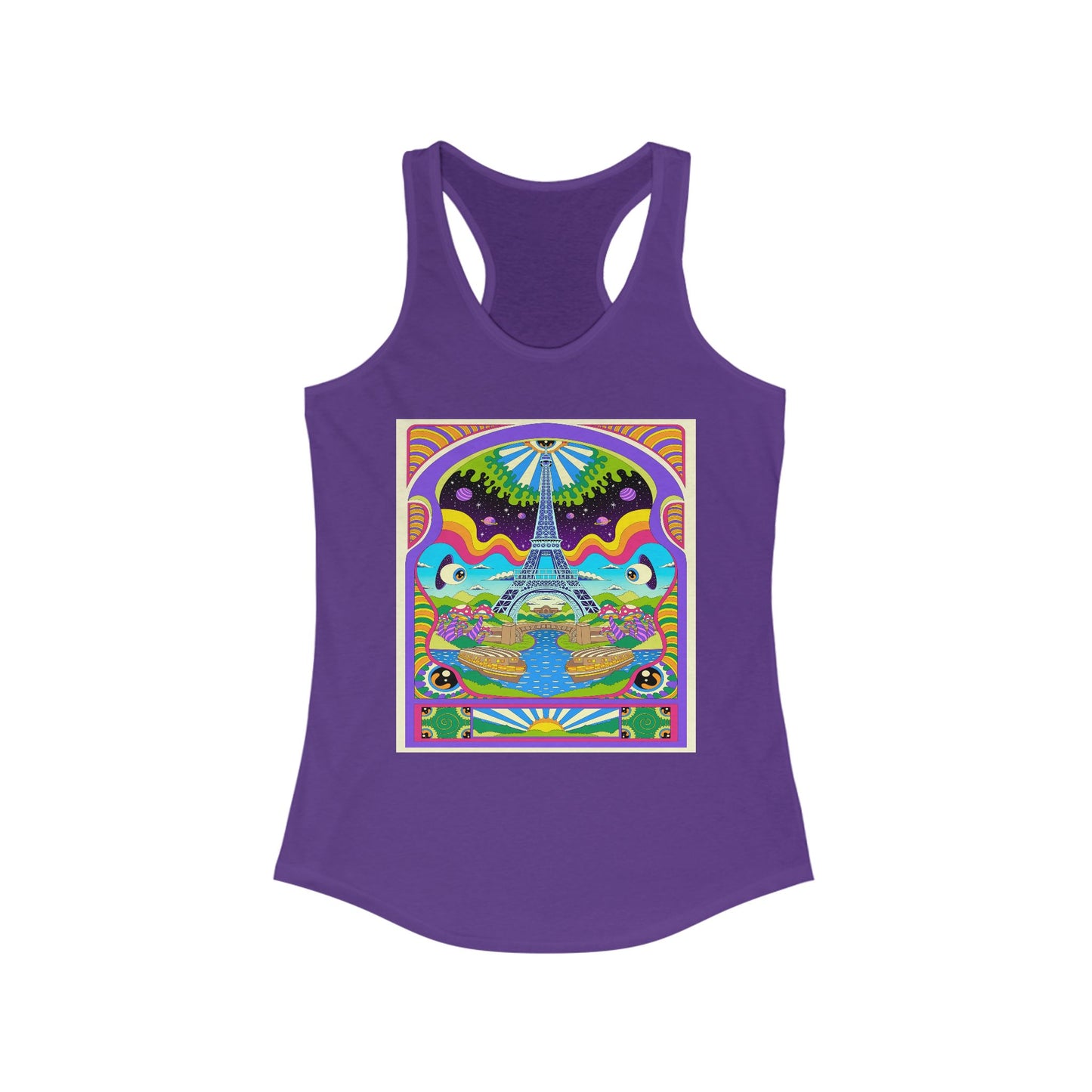 Trippy Paris - Women's Racerback Tank Top