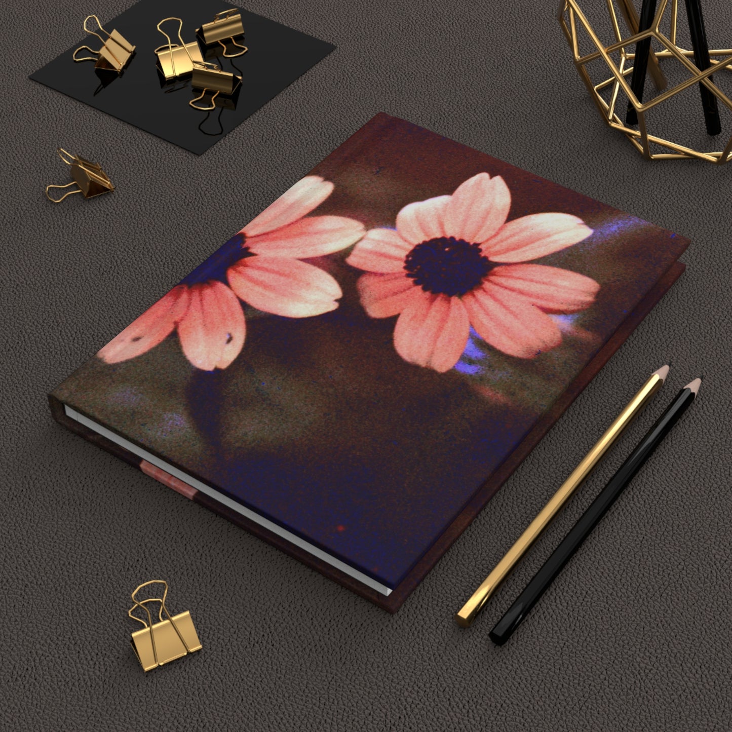 Pink Daisy at Dusk - Hardcover Journal Matte