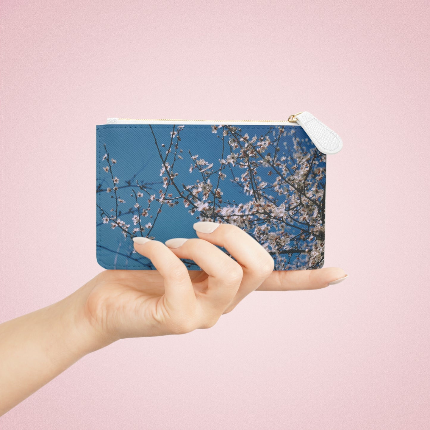 Cherry Blossoms in Blue - Small Clutch