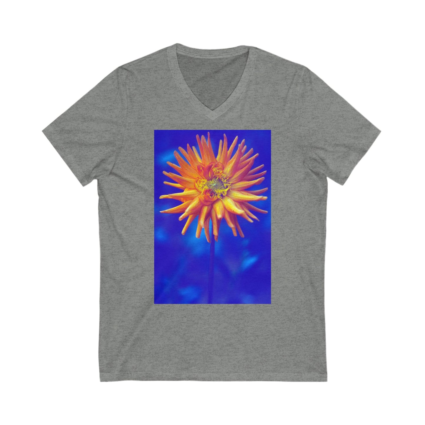 Retro Dahlia -Unisex V-Neck Tee