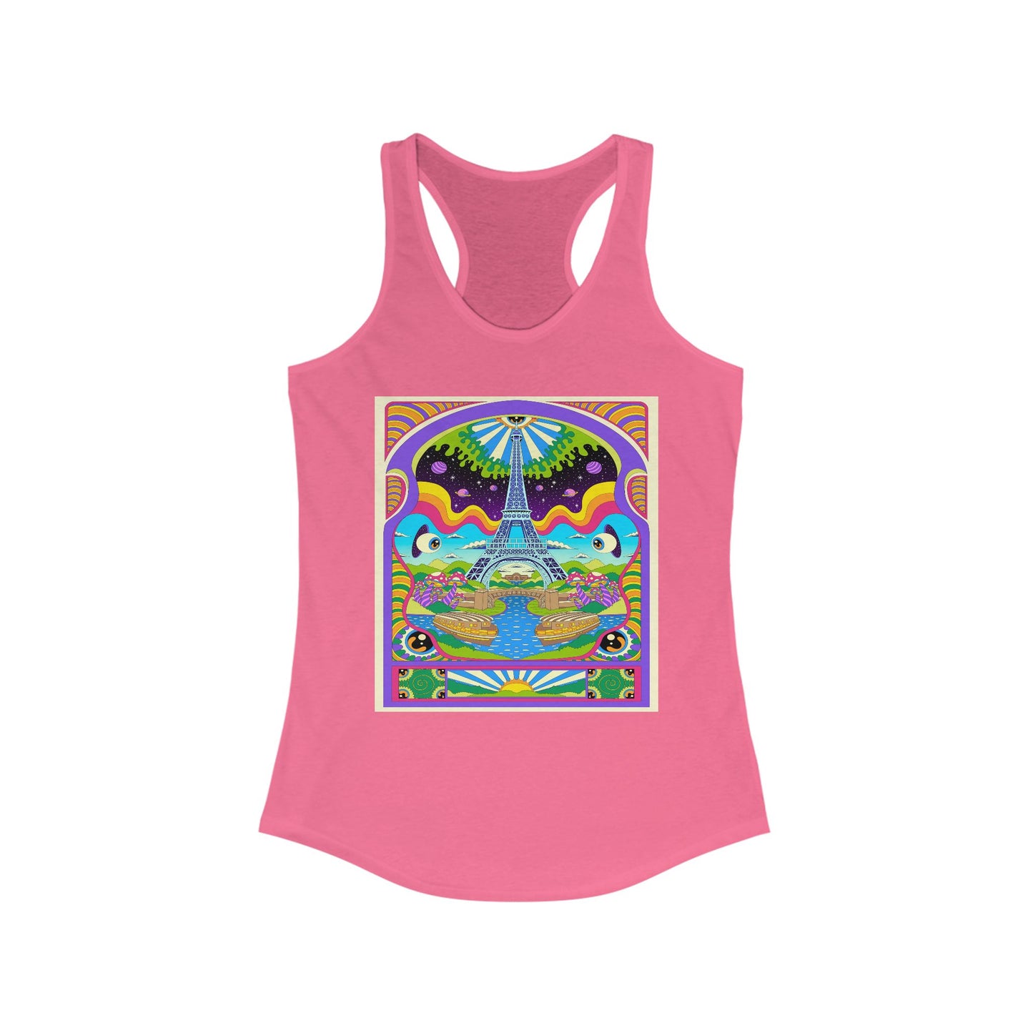 Trippy Paris - Women's Racerback Tank Top