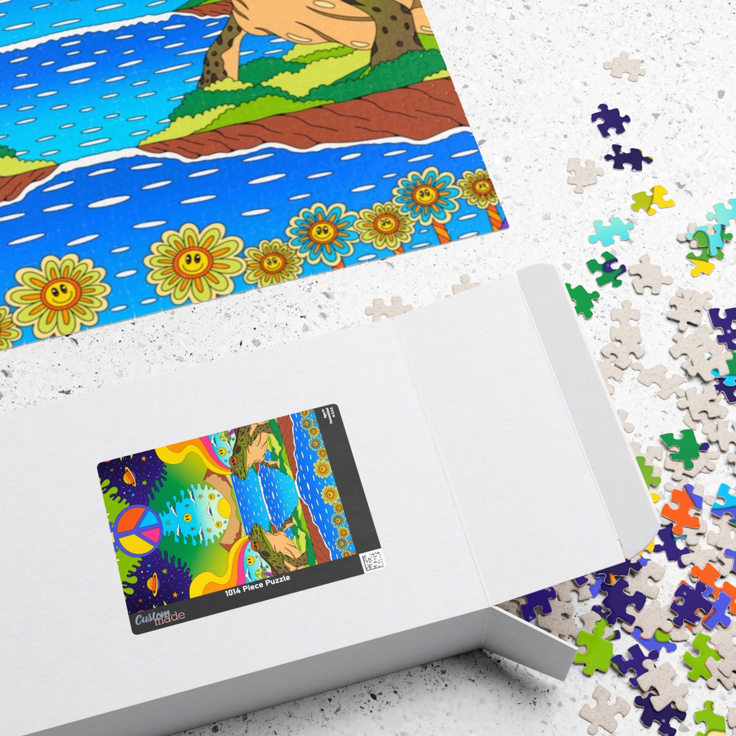 Peace Frog - Limited Edition, Retro Inspired, Jigsaw Puzzle