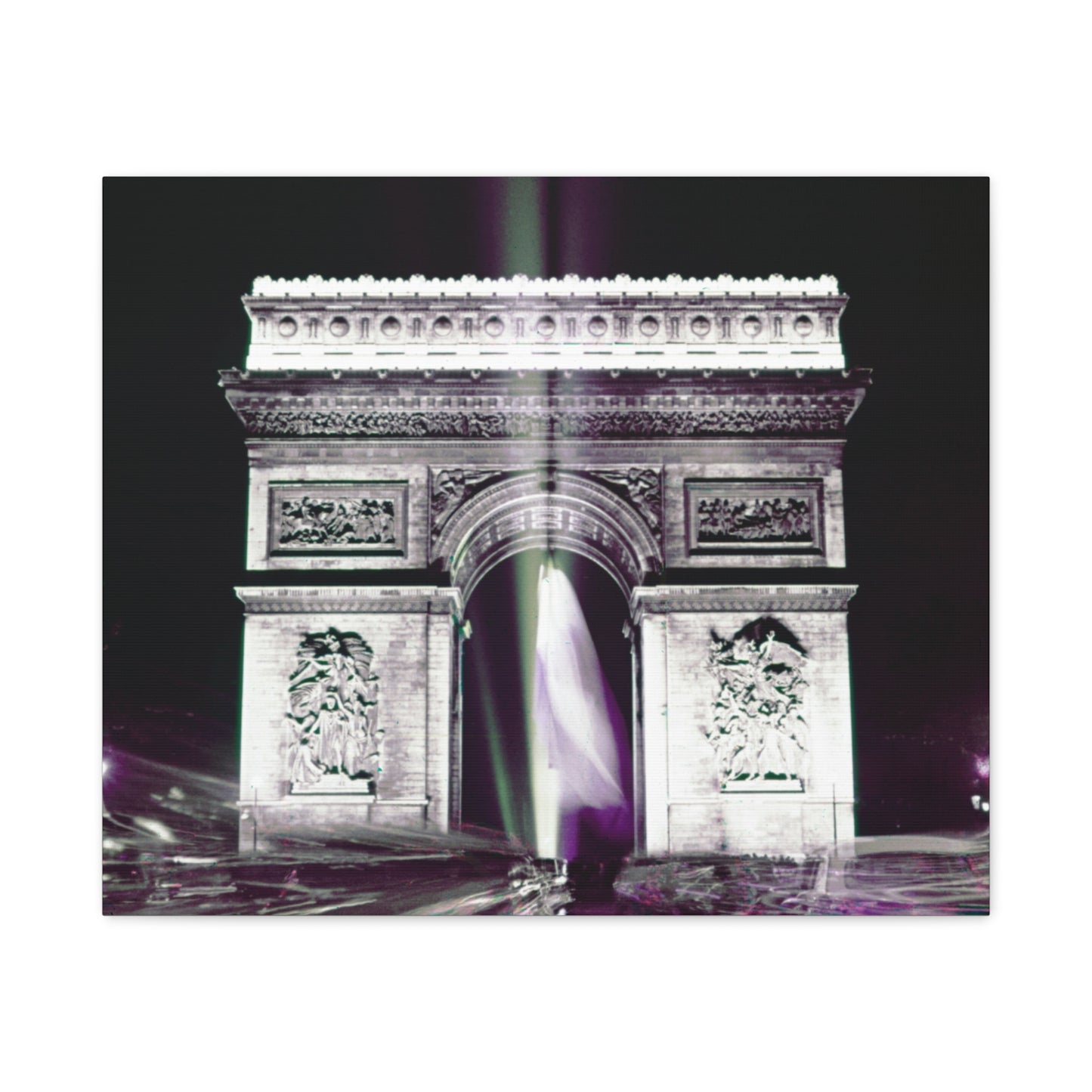 Arc De Triomphe Time-lapse, Circa Mid 1960s - Matte Canvas, Stretched, 1.25"