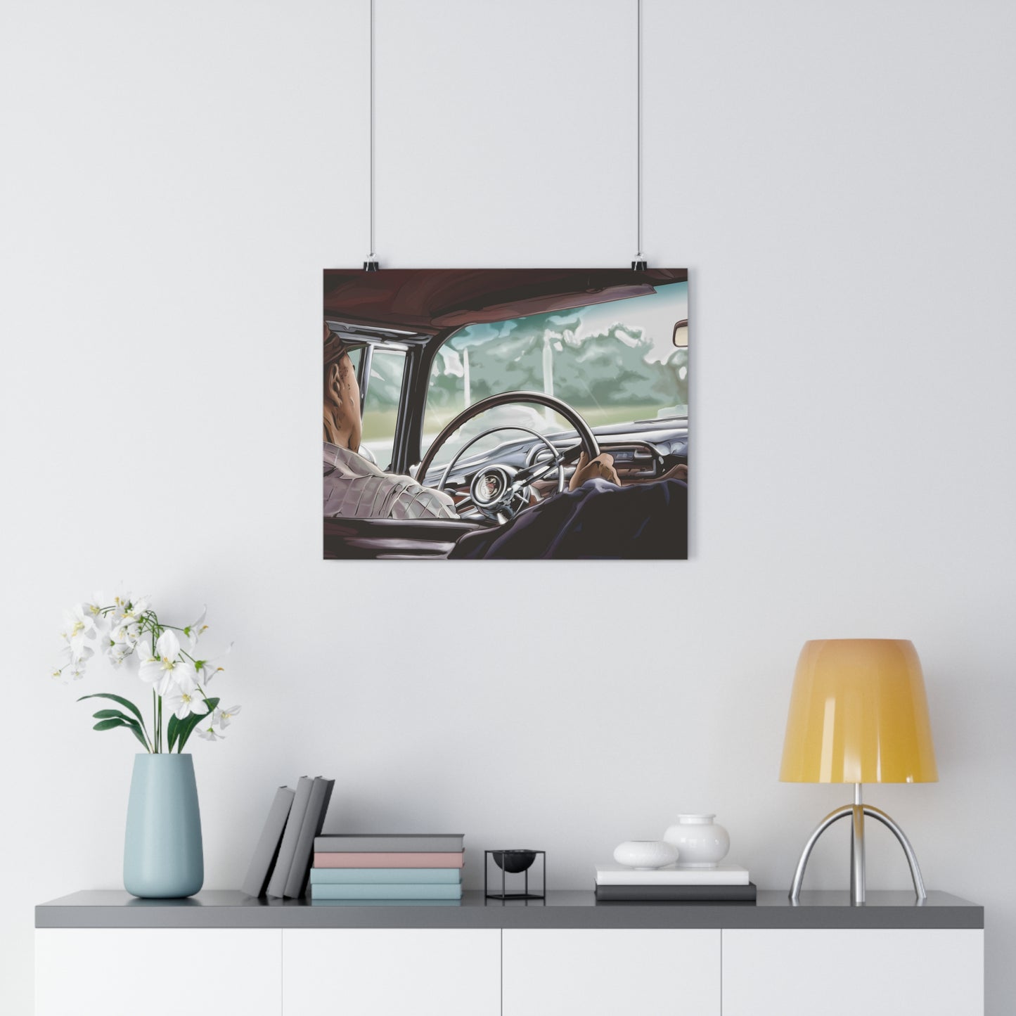 Papa Driving The Buick, 1954 - Giclée Fine Art Print