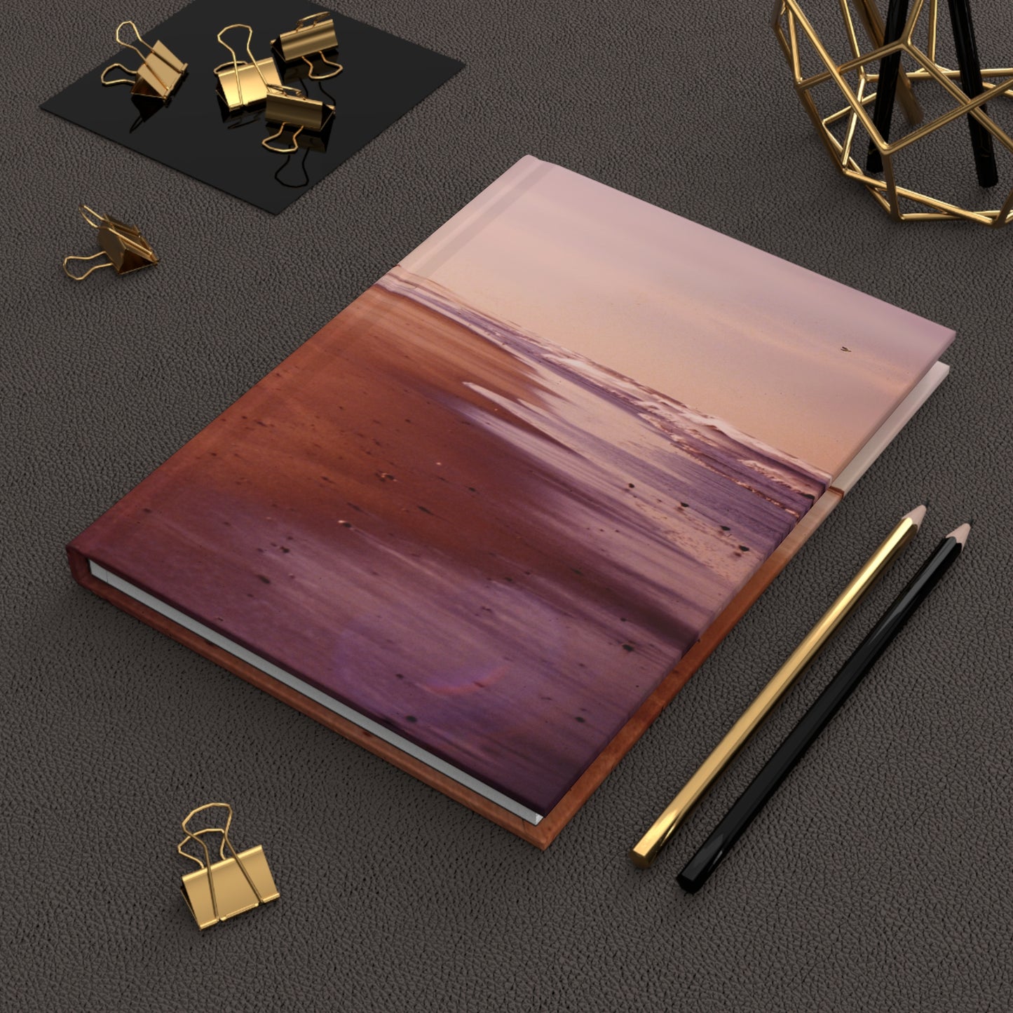 Shoreline At Dusk - Hardcover Journal Matte