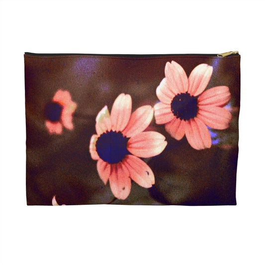 Pink Daisy at Dusk - Makeup pouch