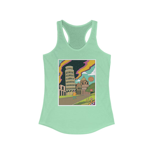 Eye On Pisa - Women's Racerback Tank Top