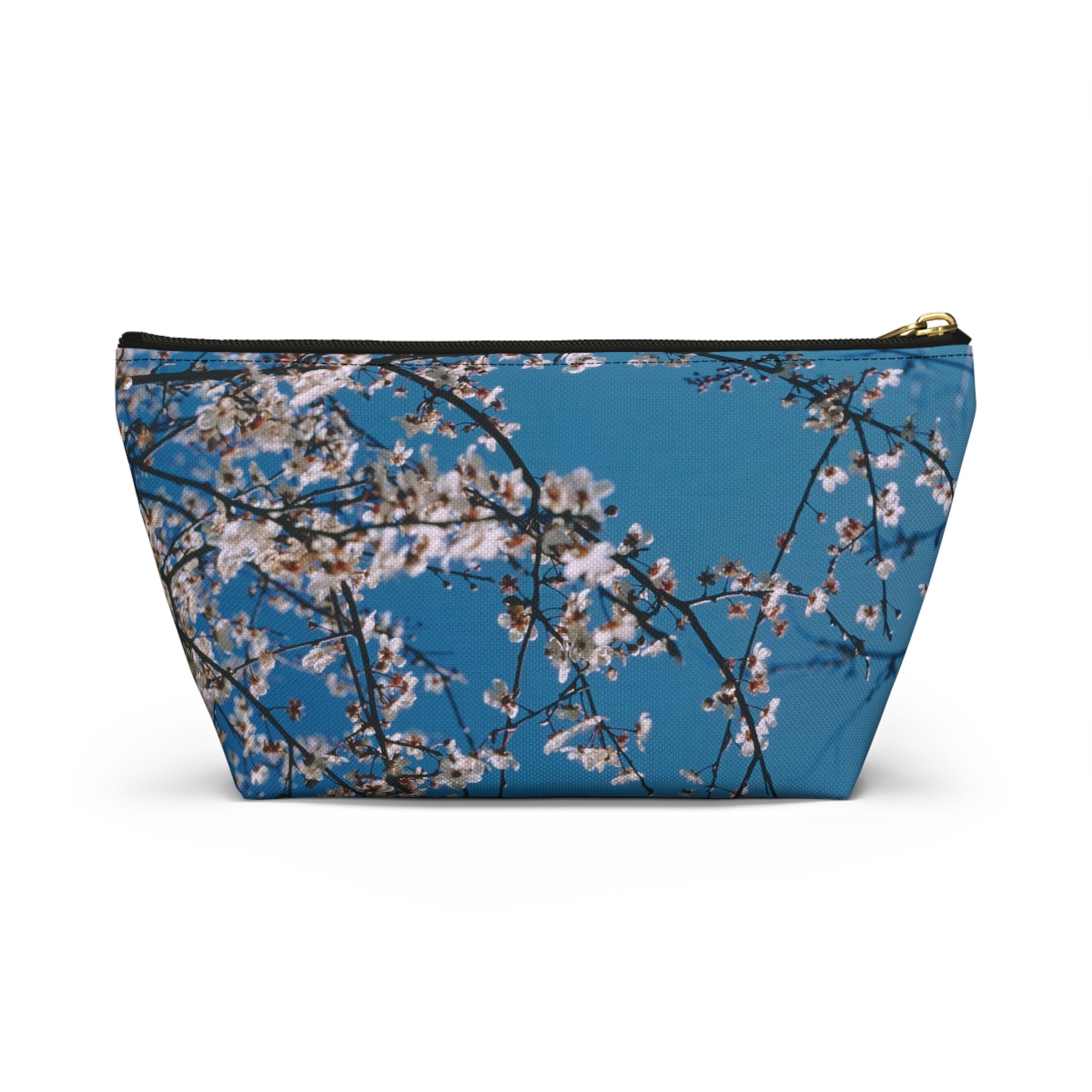 Cherry Blossoms in Blue - Stand-up accessory bag