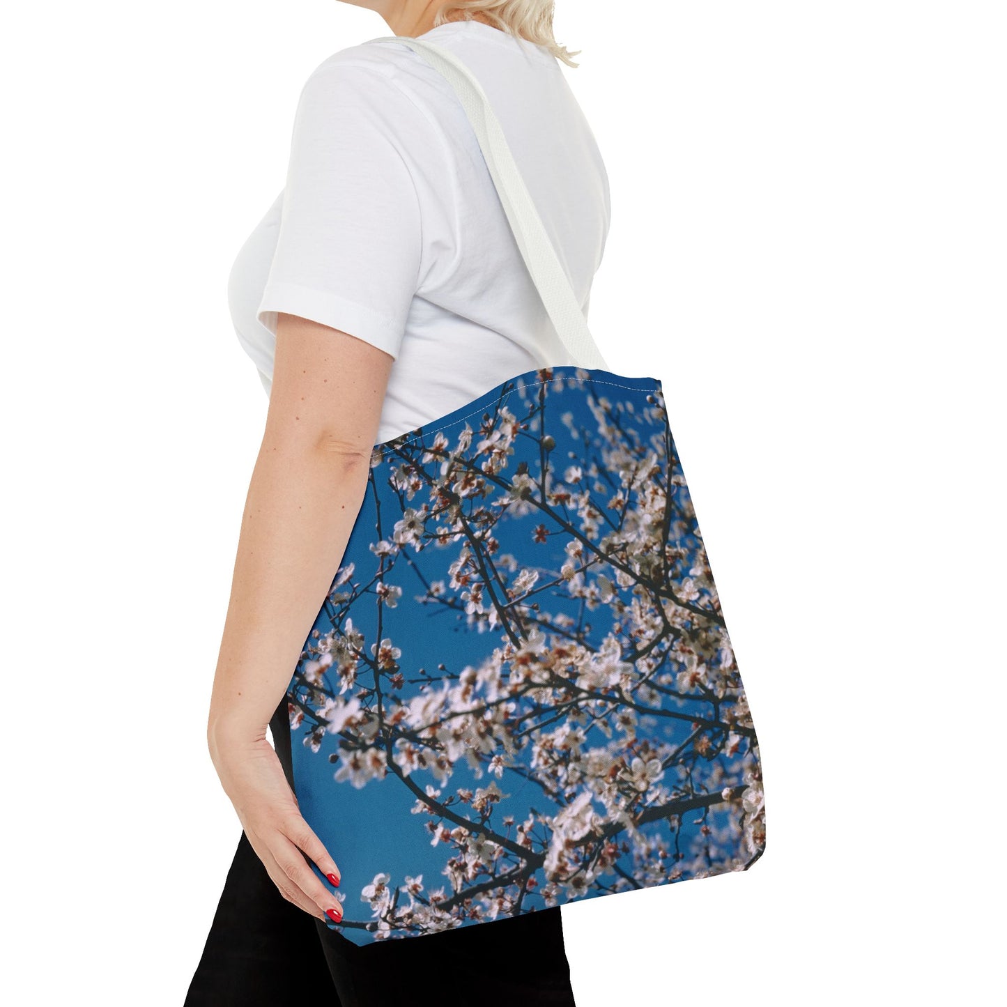 Cherry Blossoms in Blue - Tote Bag