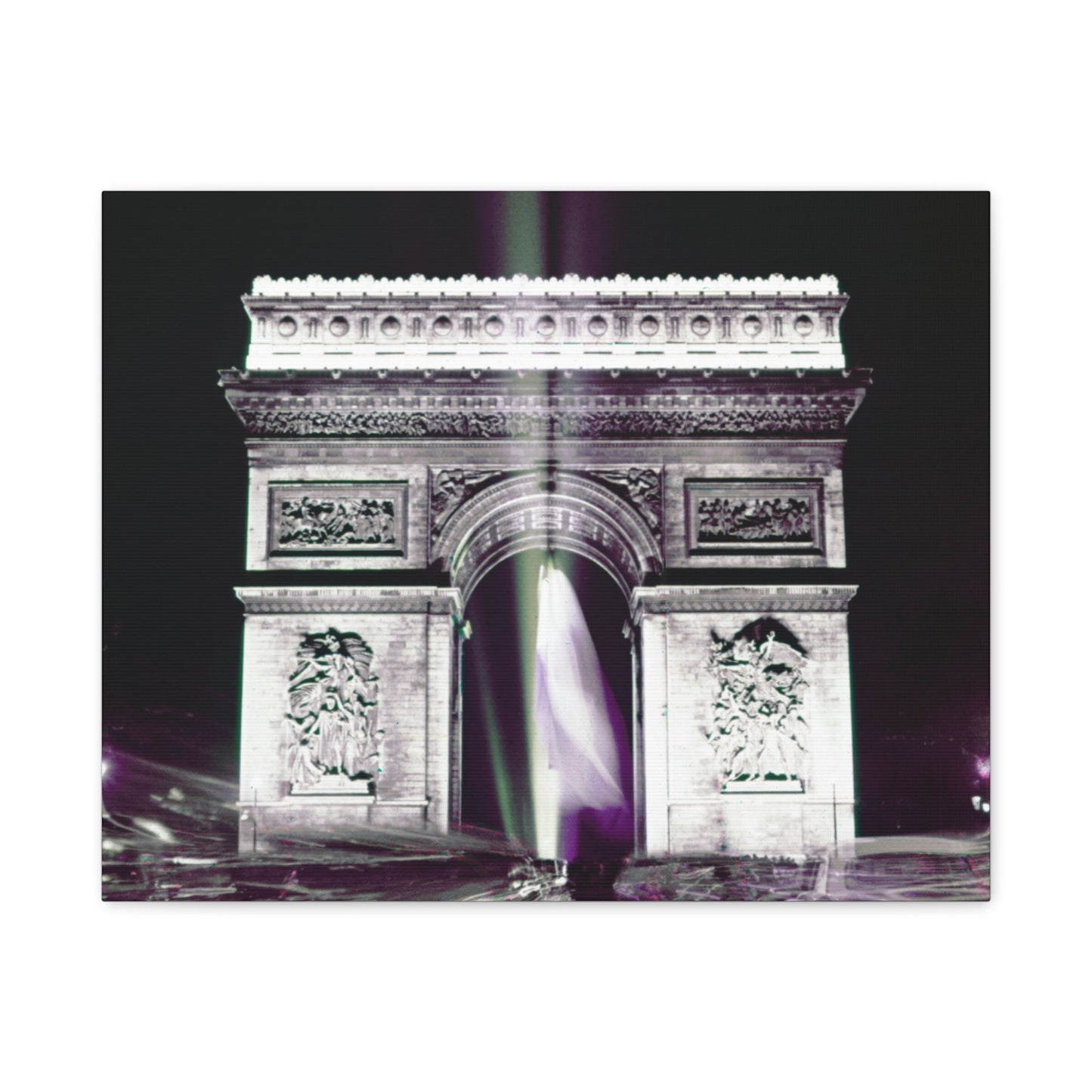 Arc De Triomphe Time-lapse, Circa Mid 1960s - Matte Canvas, Stretched, 1.25"