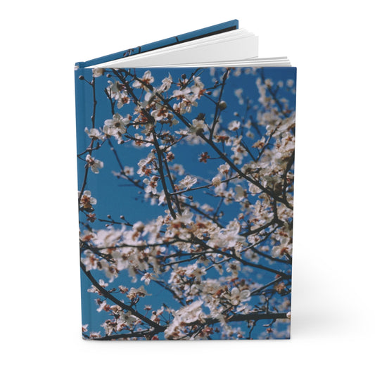 Cherry Blossoms in Blue - Hardcover Journal Matte